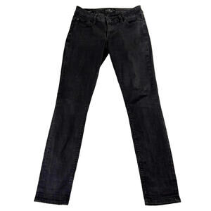 Lucky Brand Lolita Skinny Jeans Womens 4/27 Black Mid Rise Stretch 90s Retro Chi